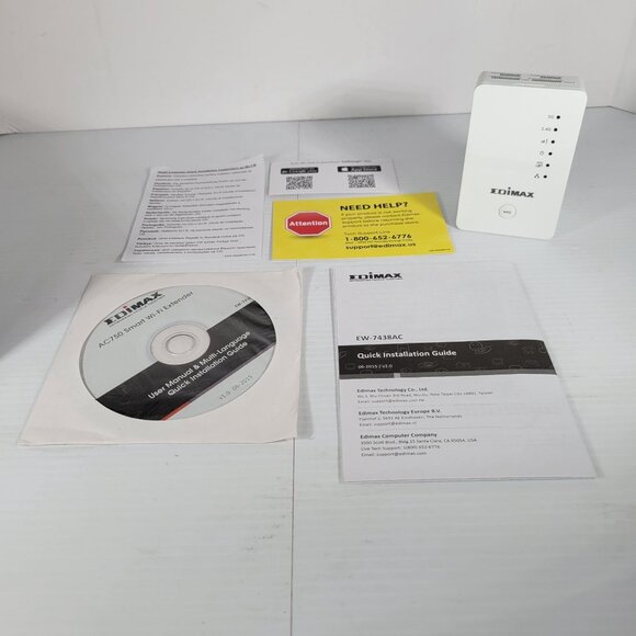 Edimax Smart‎ AC750 Dual-Band Wi-Fi Extender EW-7438AC - Picture 2 of 13